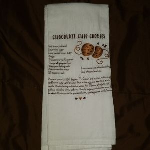 Chocolate chip cookie embroidered kitchen towel